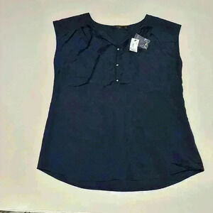 The Limited Sleeveless navy Blouse Size Small NWT